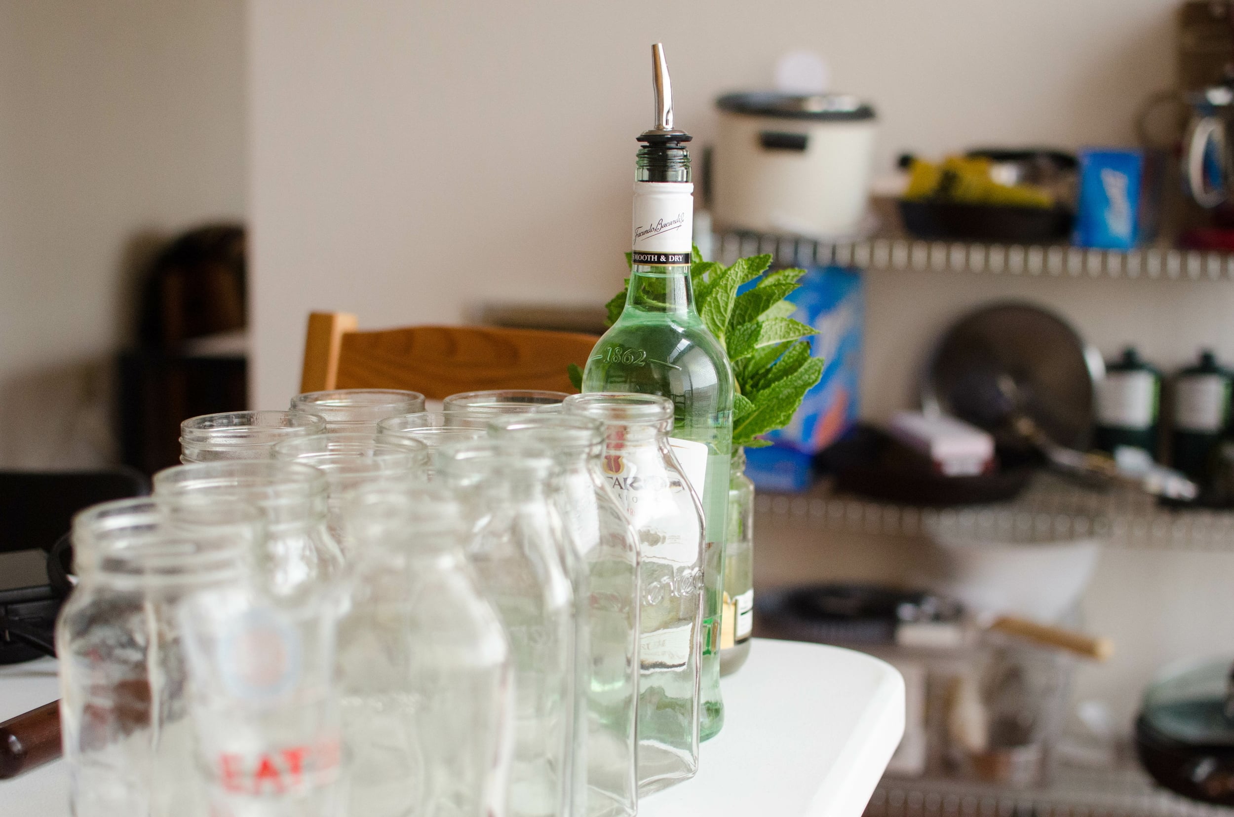 mojito station with hipster jars