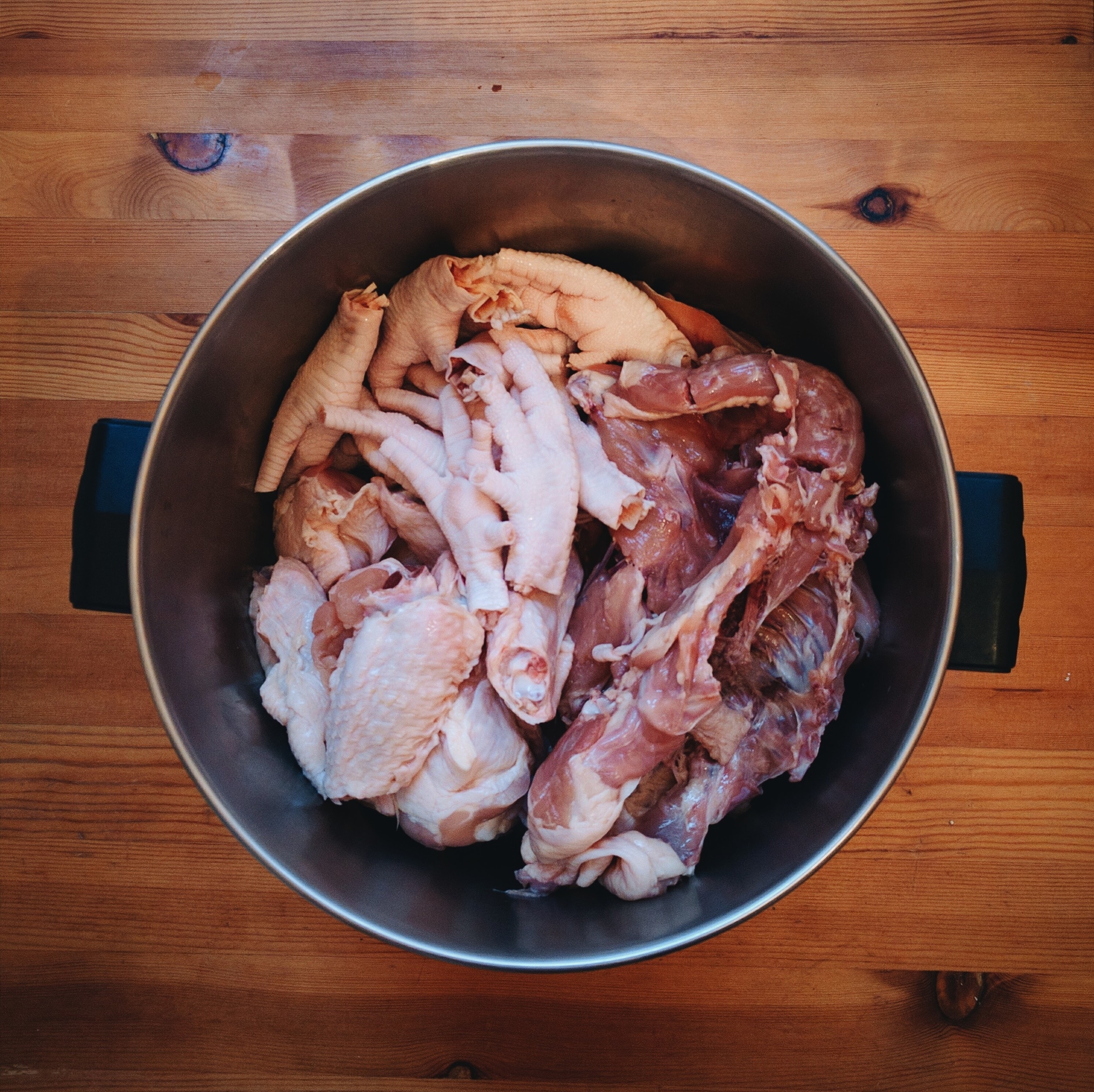 Chopping off the toes of the chicken feet is a disturbing feeling, but you will get used to it.