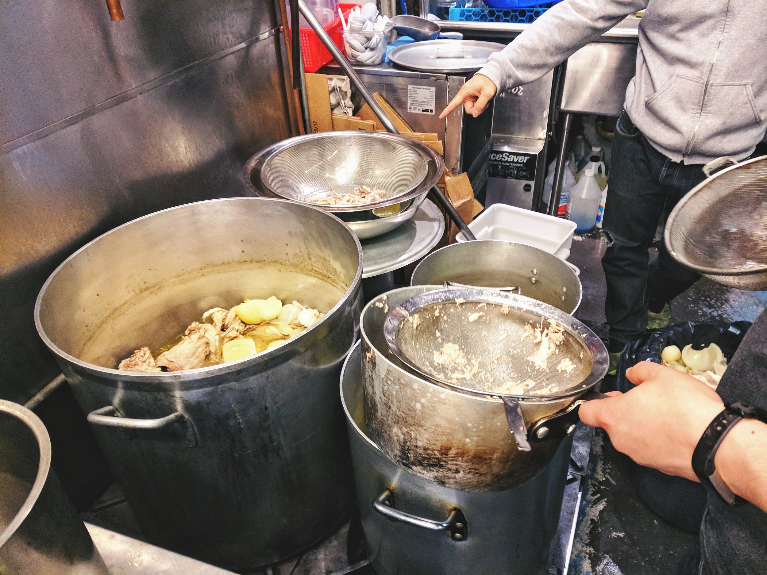 How many pots does it take to strain soup?