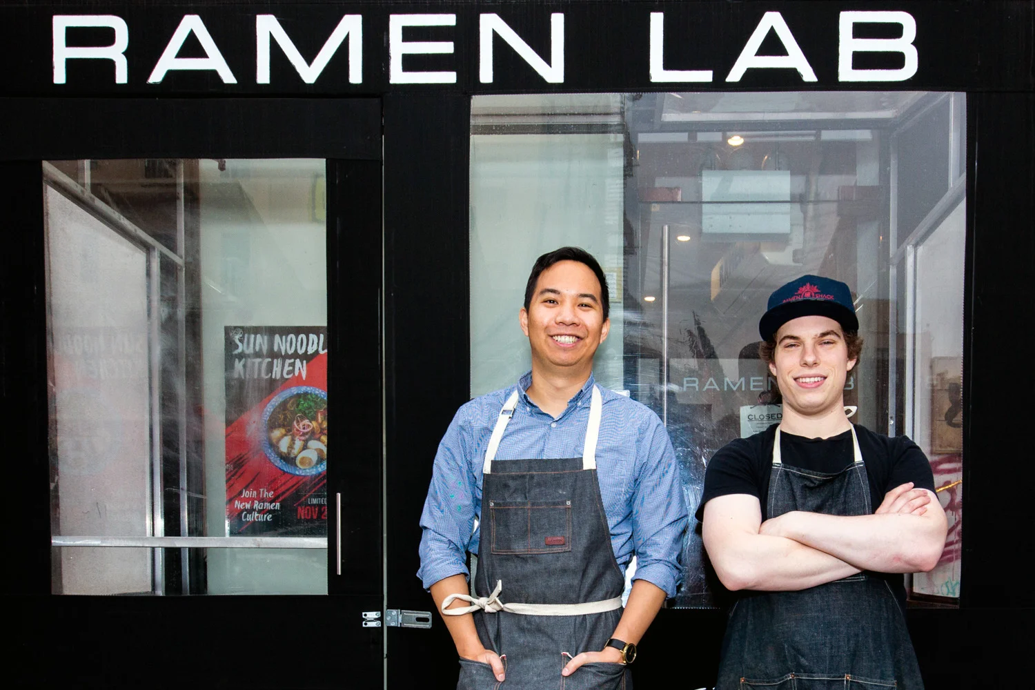 Working on our ramen chef pose - photo by kano vuong